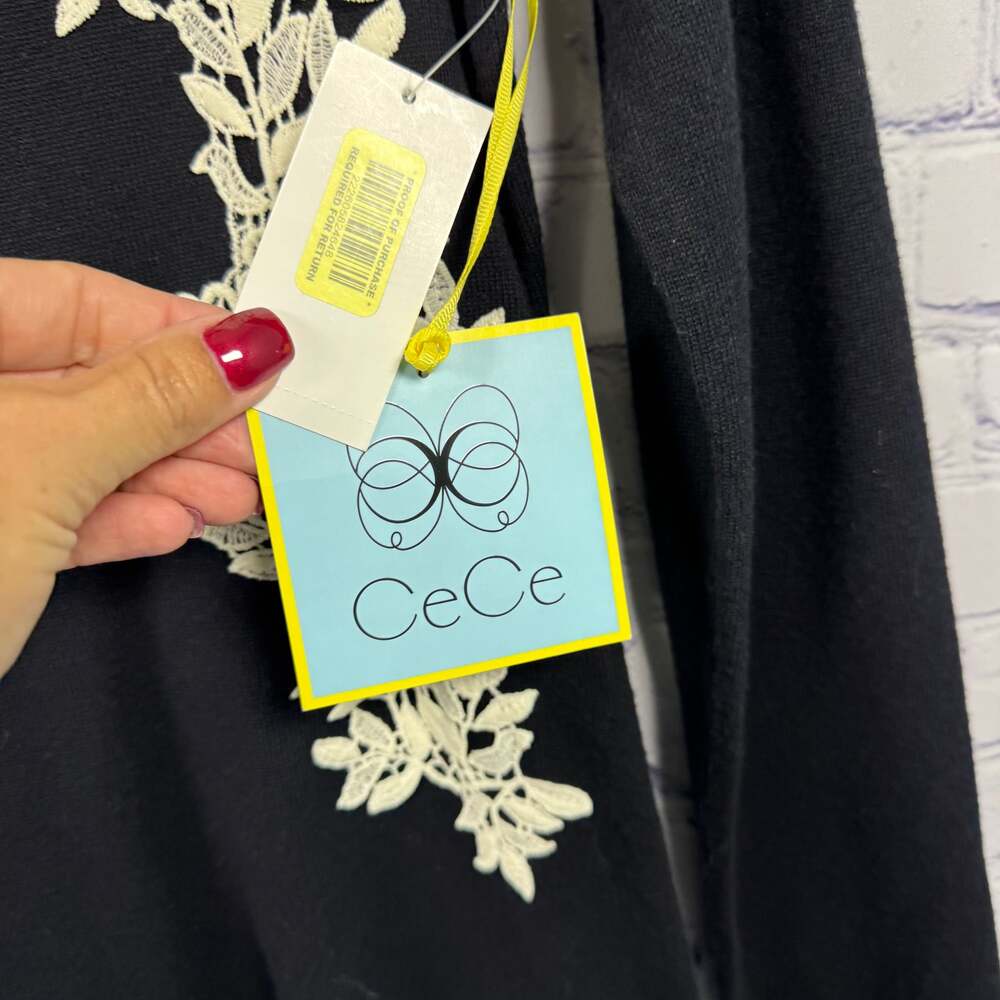 CeCe NWT Long Sleeve Dress With Embroidery Detail - Picture 4 of 7